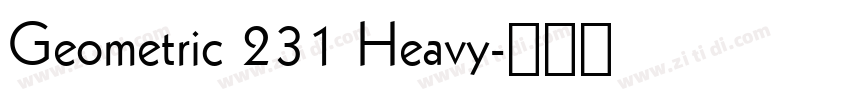 Geometric 231 Heavy字体转换